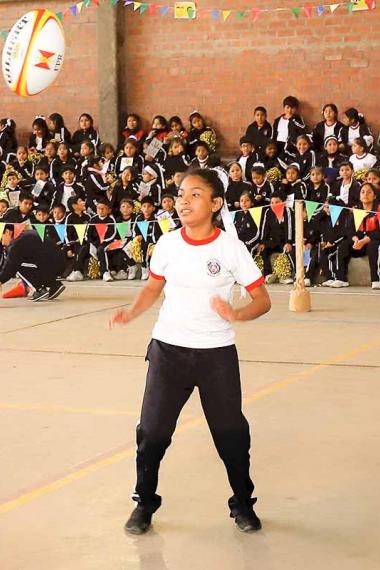 Peruvian Rugby Team at Fe y Alegría 24 School 