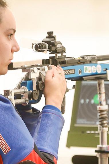 McKenna Dahl from USA picked up gold in the Lima 2019 shooting Para sport 10m rifle final at Las Palmas