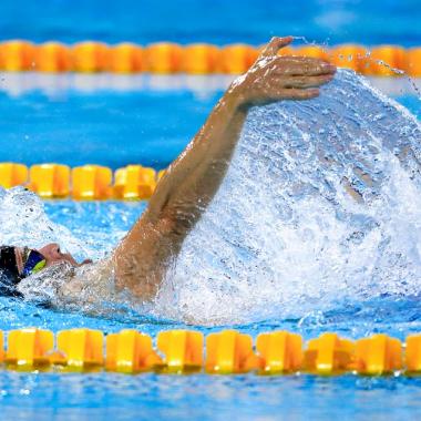 Daniel Giraldo, gana medalla de oro en la competencia final de Para natación, en los Juegos Parapanamericanos Lima 2019, en la Villa Deportiva Nacional – VIDENA. 