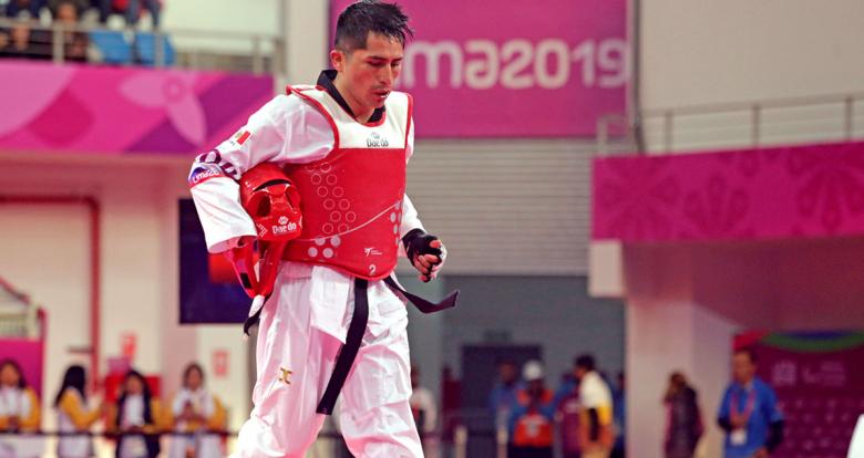 Peruvian William Fernandez faces Venezuelan Orlando Figueroa in men’s Para taekwondo K44 -61 kg at Lima 2019, at the Callao Regional Sports Village.
