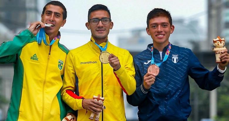 Brazilian, Ecuadorian and Guatemalan athletes made it to the Lima 2019 podium at Parque Kennedy in Miraflores.