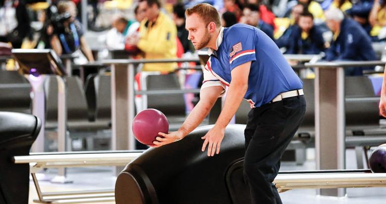 Nicholas Pate de EE. UU. compite en la final de bowling, en los Juegos Panamericanos Lima 2019 realizado en la Villa Deportiva Nacional – VIDENA.