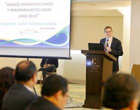 En la Sociedad Nacional de Industrias, el Presidente de Lima 2019 afirmó que una de las principales decisiones que ayudó en la realización de los Juegos fue la optimización de recursos.