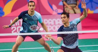 Fabricio Farías and Francielton Farías participated in the Lima 2019 badminton competition held at the National Sports Village – VIDENA