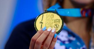 Medalla de Oro ganada por Delfina Pignatiello en los Juegos Panamericanos Lima 2019