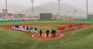 Cuba and Dominican Republic face off in Lima 2019 baseball game at Villa María del Triunfo Sports Center