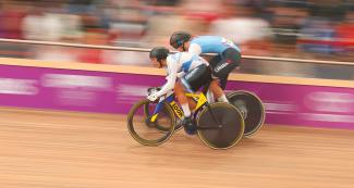 Cyclists Leandro Bottasso and Nick Wammes in Lima 2019 Games competition held at VIDENA