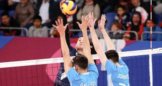Exciting men’s volleyball match between Peru and Argentina held at the Callao Regional Sports Village