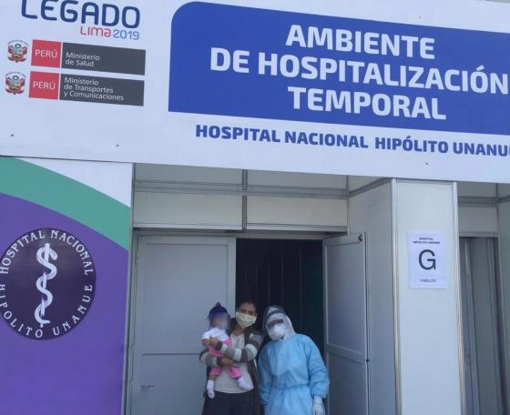 Pequeña guerrera es una de los 52 pacientes dadas de alta en el nuevo Centro de atención y aislamiento Covid implementado por el Legado de los Juegos Panamericanos y Parapanamericanos, entregado el 22 de junio pasado.