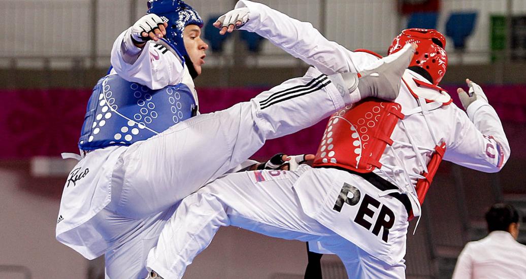 Christian Ocampo de Perú enfrenta a portorriqueño en taekwondo