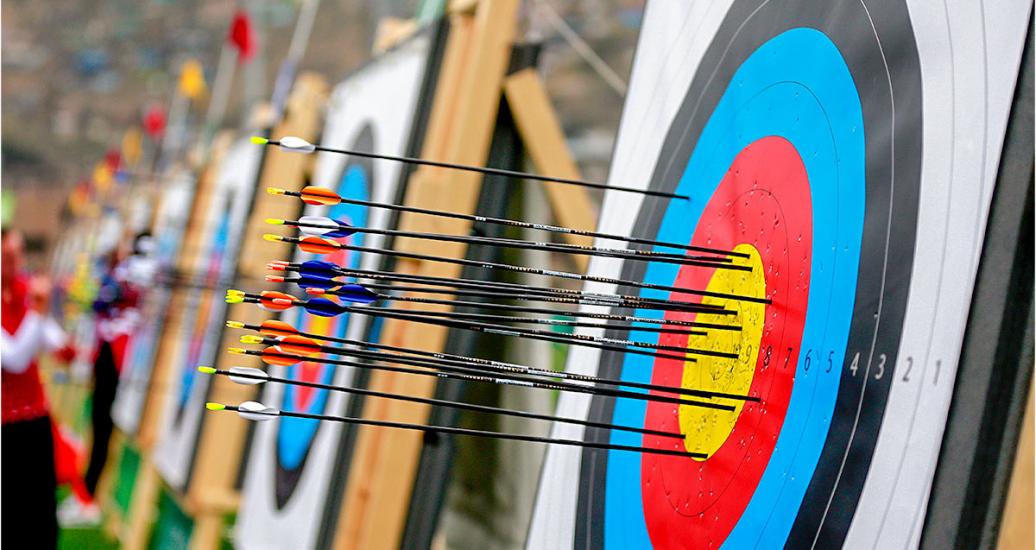 Arrows right on target at recurved bow event at villa María del Triunfo Sports Center, Lima 2019 Games 