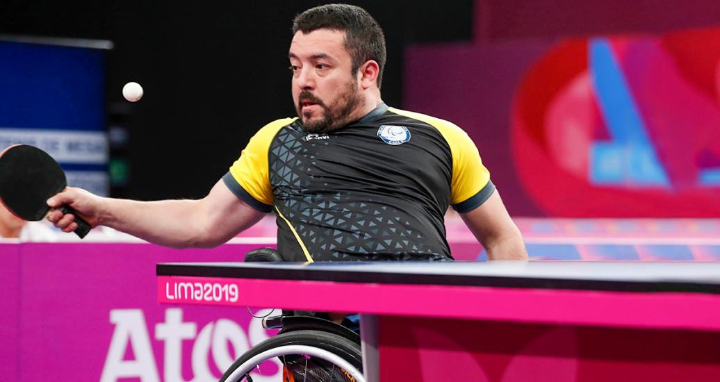 David Freitas from Brazil during Lima 2019 Para table tennis competition at the National Sports Village - VIDENA